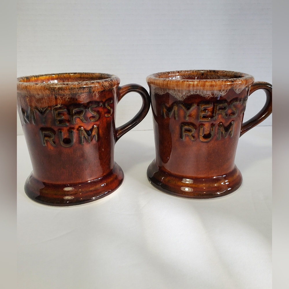 Vintage Myers Rum mugs. Set of 2